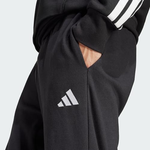 adidas Herren Essentials FEELCOZY French Terry Pant, Black/White, XXL