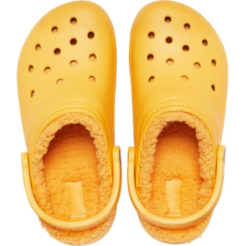Image of Crocs Unisex-Adult Classic Lined Clog, Orange Sorbet, 9 Women /7 Men