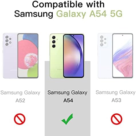 JETech 2 w 1 Etui do Samsung Galaxy A54 5G 6,4 Cala z 2 Sztuki Ochraniacz Ekranu, Szkło Hartowane Film, Odporny na Wstrząsy Przezroczyste Tylnym Case (Przezroczyste)