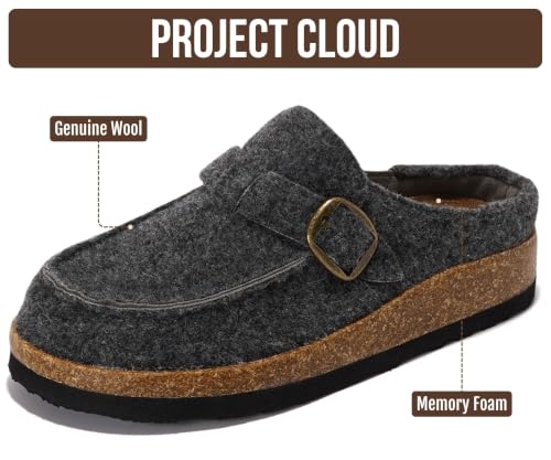 Image of Project Cloud 100% Genuine Leather Moccasin Style Clogs for Women - Memory Foam and Water Resistant Mules Slip On Non-Slip and Durable Clogs Casual Shoes for Women Footwear (Carline)