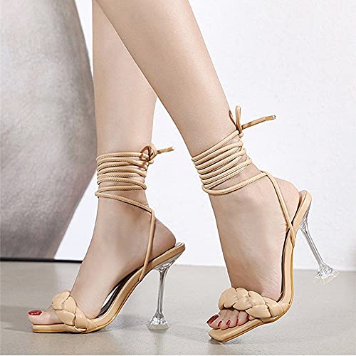 Hee grand Women High Heel Sandals Sexy Open Toe Ankle Strap High Heels Stiletto Wedding Dress Shoes4