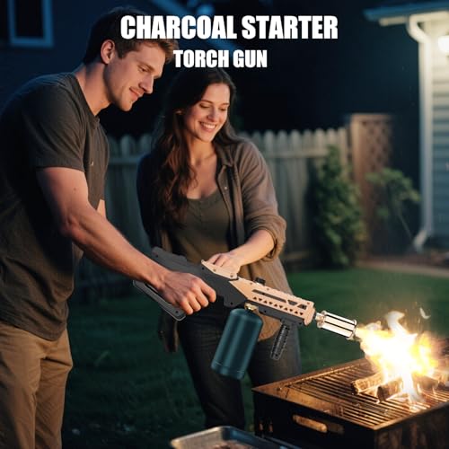 Image of ARTFLAMM Flame Thrower Gun - Propane Cooking Torch Grill Lighter - Adjustable Flamethrower - Powerful Torch for BBQ, Campfire, Charcoal Wood, Weed (Tank Not Included)