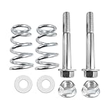 Sandfren M10x1.5 Car Exhaust Manifold Bolts, 2PCS Stainless Steel Vehicle Exhaust Flange Bolts & Nuts Kit with 2 Springs 2 Gasket, Auto Repair Replacement Accessories, Universal Fit