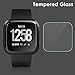 CAVN 4-Pack Screen Protector Compatible with Fitbit Versa / Versa Lite Edition, Waterproof Tempered Glass Smartwatch Accessories[2.5D Round Edge] [9H Hardness] Ultra Clear] [Anti-Scratch]
