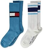 tommy hilfiger turkey  Tommy Hilfiger Jungen TH KIDS FLAG 2P Socken, Türkis (Real Teal 005), 39 (Herstellergröße: 39/42) (2er Pack)