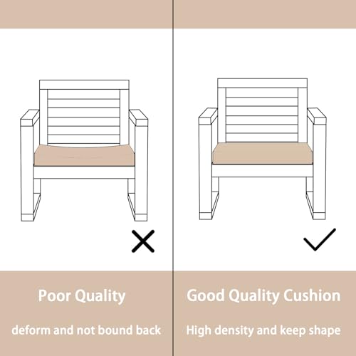 Cozyvida Indoor/Outdoor Deep Seat Patio Cushions Seat(24X24X4.7 Inch),Back(25X22.5 Inch) : Resilient Foam Filling thumb #6