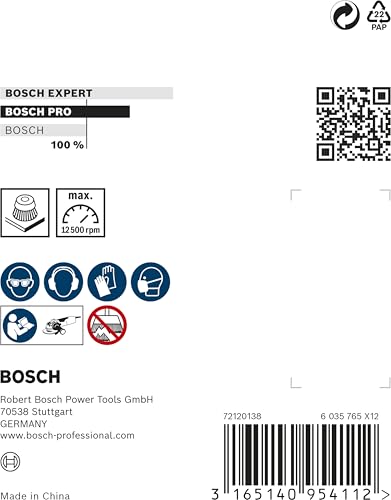 Bosch Professional 1x Gewellte Topfbürste Clean (für Metall, X-LOCK, Ø 75 mm, Drahtstärke 0,3 mm, für Ø125 mm, Zubehör Winkelschleifer)