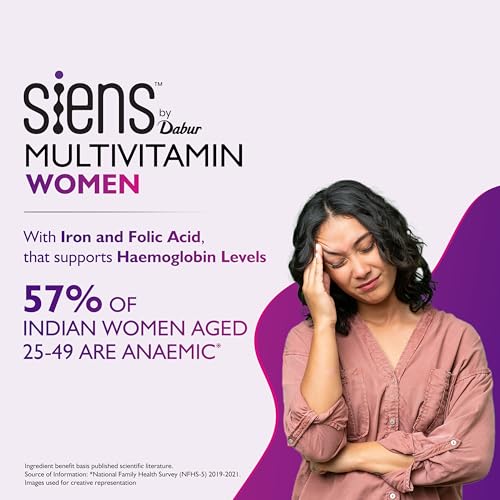 Image of Siens By Dabur Multivitamin for Women-30 capsules | 32 nutrients to support Overall Health, Energy, Hormonal balance & Joint Health, 1 count (Pack of 2)