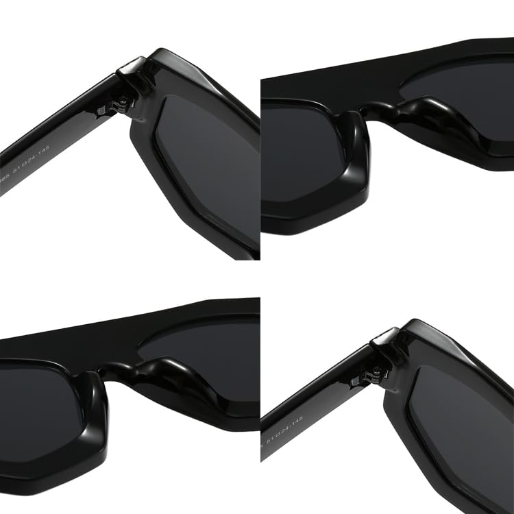 bullabulling Fashion Oversized Square Sunglasses for Women Pilot Sun glasses for Women Men Trendy Irregular Shades3