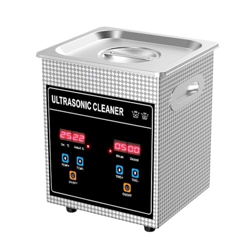 ZHJOPP Ultraschallreiniger, 2L, 120W/60W Digitaler Timer Ultraschallreiniger, Kleiner industrieller Reiniger, Schmuckmünzen/Nailart-Werkzeuge (60W)