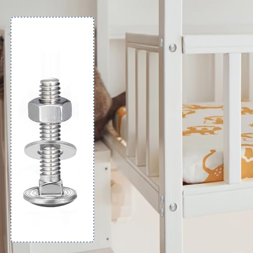 Image of Zonon 25 Sets 3 /8-16 x 2 Stainless Steel Carriage Bolts and Nuts Kit Round Head Square Neck Carriage Bolts Screws and Hex Nuts and Flat Washers, Stainless 18-8 Full Thread Coverage (Silver)