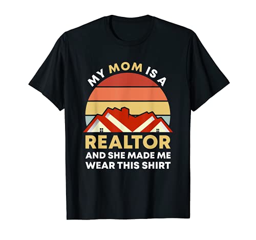 Funny Mom Is A Realtor Retro Agente de bienes raíces Día de la Madre Camiseta