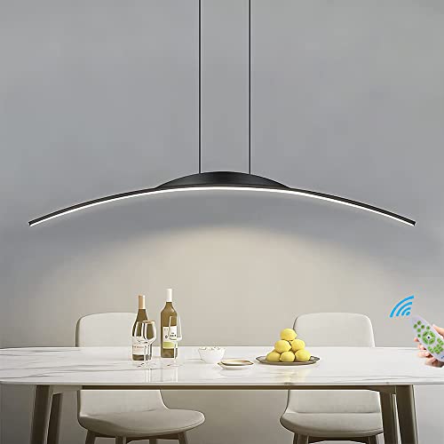 Lumo a sospensione nero regolabile da 100 cm lampada appesa dimmerabile per sala da pranzo Ufficio cucina moderno lampadario a soffitto arco design elegante soluzione di illuminazione domestica