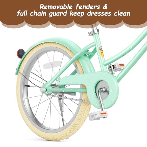 Image of 67i Girls Bike with Training Wheels 12 /14 /16 /20 Inch, Toddler Girl Bicycle for Ages 3-12, Bicicleta para Ninas with Basket, Bell, Adjustable Seat & Handlebar, Padded Seat, Chain Guard