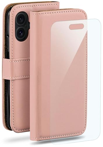 Protection iPhone 16 moex rose anti-choc avec vitre écran souple