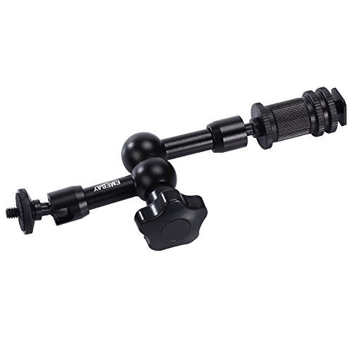 EMEBAY - 7" Bras Magique articulé Professionnelle de DSLR vidéo 18cm Support 2Kg pour Monter Moniteur, écran LCD,éclairage de caméra et Microphone etc