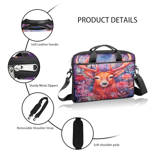 Bolsa para portátil con diseño floral étnico 15 pulgadas miniatura 4