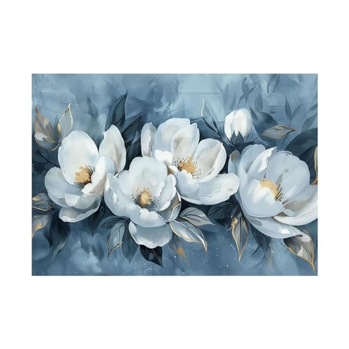 Cuadro abstracto de flores 50x70cm lienzo decorativo sin marco