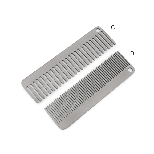 Peine de Titanio para Cabello y Barba, Dientes Anchos y Finos miniatura 3