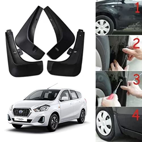 Image of Oshotto (O.E.M Fitting Cup Type) Mud Flap /Splash Guard Compatible with Datsun GO Plus Fitting Cup Type-2 (Set of 4pc)