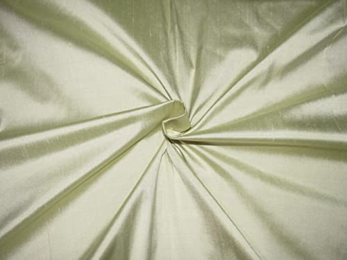 Soie Dupion Menthe au mètre tissu 100% pur soie 111cm pour confection
