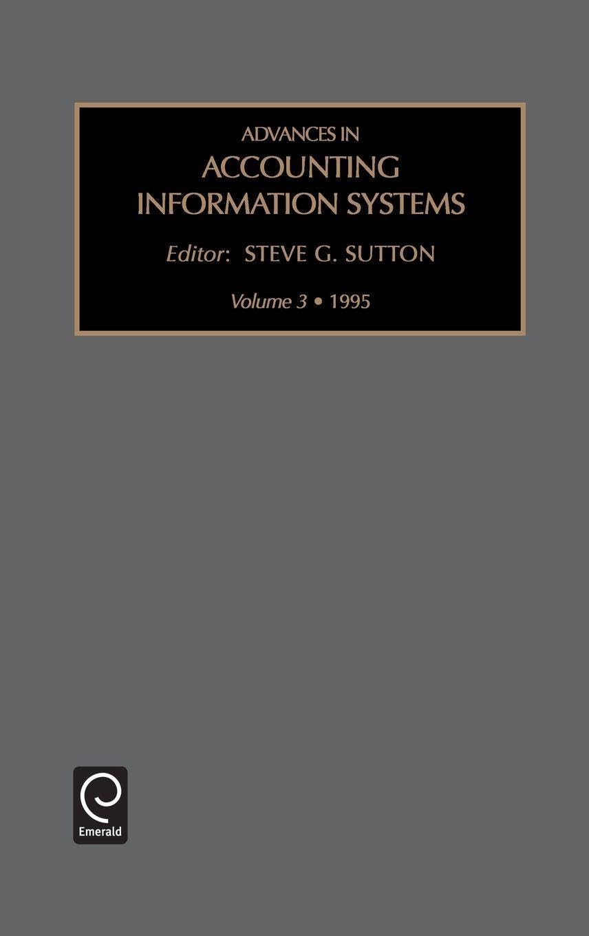 Advances in Accounting Information Systems, 1995 (003)