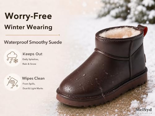Image of 100% Sheepskin Mini Boots with Arch Support Options: Warm to -22F