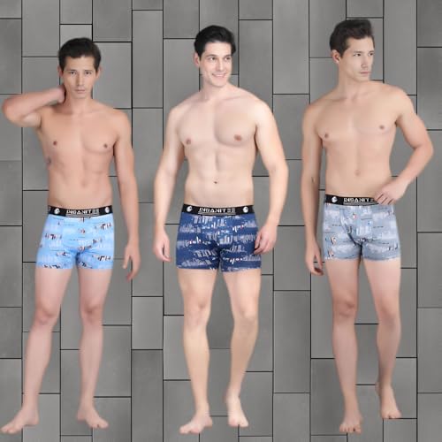 Image of Men's Nylon Stretch Printed Trunk | Ultra-Soft, Breathable Innerwear for Men | Stylish & Supportive Fit