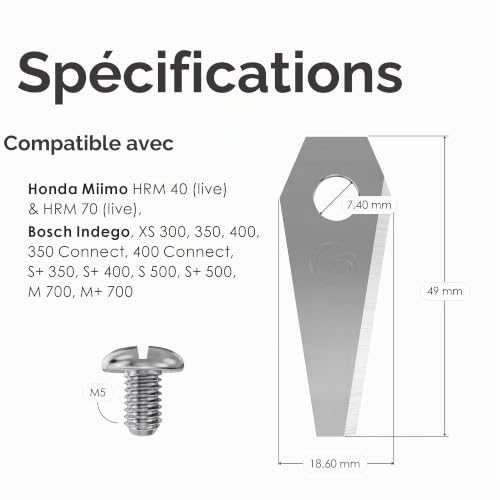 Blister de 9 lames pour robots BOSCH Indego Indego 800 Indego 1000 Connect Indego 1300 - vue 5