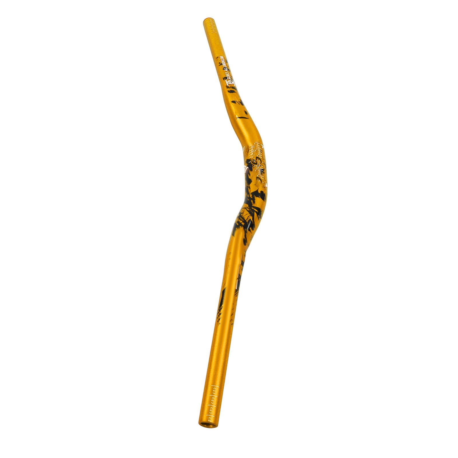 Guidon de vélo extra long 31,8 x 720 mm en alliage d'aluminium, rehausseur pour VTT, vélos de trail et vélo tout-terrain, prise en main confortable (Jaune)