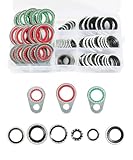 UNLRAE 60PCS AC O Ring Kit,Car Accessories AC Seal Gasket Kit,9 Size Automotive Replacement Air Conditioning Compressor Seals,Vehicle Parts,A/C Sealing Washers,Suitable for Most Cars,Trucks,SUVs,Etc