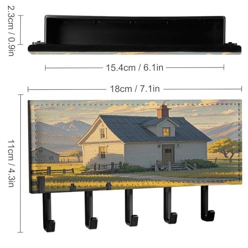 Soporte para llaves de pared autoadhesivo con 5 ganchos 3