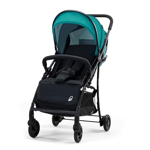 Asalvo MILÁN Silla de Paseo Ultraligera para bebé, Carrito de paseo, Respaldo Reclinable, Cochecito urbano, Arnés 5 Puntos, SPF50+, Capota con Ventana, Manejable, Máxima Seguridad, Hasta 16 kg, Verde