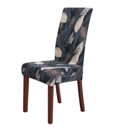 Image of Styleys Chair Covers for Dining Room, Stretch Dining Chair Cover, Washable Spandex Kitchen Chair Slipcovers (Set of 1, Jungel Leaf, SD3211)