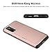 Galaxy S20 Case, [NOT for S20 FE] Jiunai Credit Card IDs Holder Shell Wallet Case Sliding Cover Dual Layer Hard PC Soft TPU Rubber Cover Case for Samsung Galaxy S20 5G 2020 Rose Gold