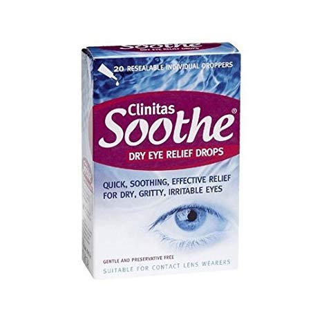 ClinitasSoothe Dry Eye Relief Drops 0.5ml Vials 20 Drops x 3 Packs by Clinitas