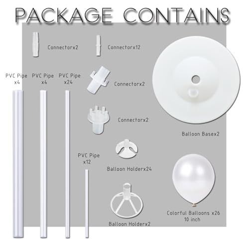 Image of Balloon Stand Kit for Floor Set of 2,Pink Pearl Metallic 10inch Balloon Arch Column,Balloon Tower with Bases for Floor,Table Backdrop Decoration for Princess Party Baby Shower Birthday Graduation