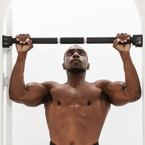 TRAHERE Doorway Pull Up Bar, Patented Flat Structure with Uninterrupted Full-Length Grip, Extra Wide 26.8–32.7", 573 lbs Capacity, Adjustable 31.8–36.6" Doorways, Tool-Free Installation by TRAHERE - Used condition - US$54.17