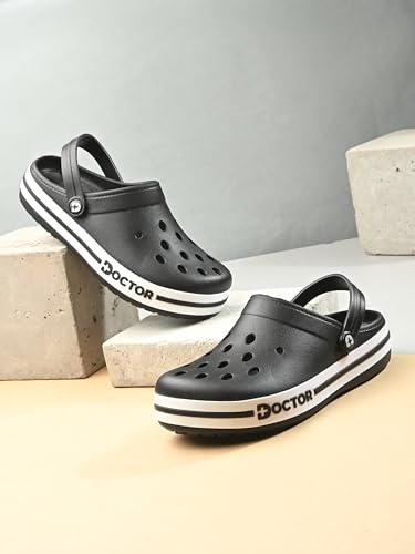 Image of Men Clogs with Back Strap | Lightweight Comfort Footwear | Cushioned EVA Sole | Anti-Slip Everyday Wear Clogs for Indoor, Outdoor, Work & Casual Use
