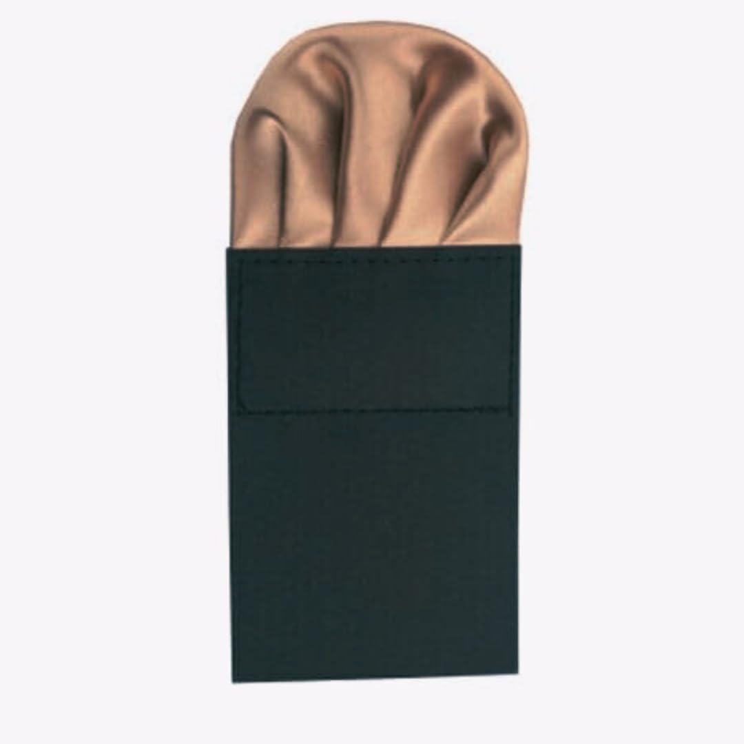 Men's Solid Color Puff Style Pre Folded Pocket Square | Readymade Wedding Handkerchief for Suits, Blazers & Tuxedo-image-47