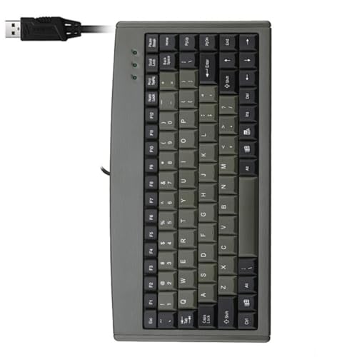 Uqezagpa USB有線88キーエルゴノミクスキーボード防水キーボードオフィスレジ用産業用耐久性のあるキーボード