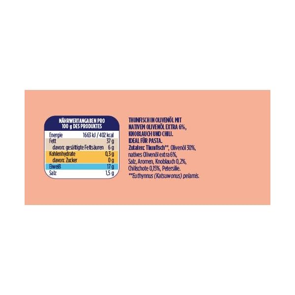 Saupiquet Rio Mare Thunfisch für Pasta Knoblauch & Peperoncino, Pasta kochen - mit Thunfisch vermischen - Genießen, 160g – Bild 6