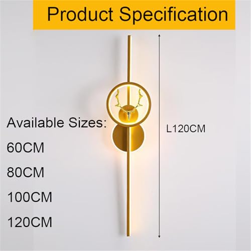 Lampe Murale Jardin Étanche Solution Éclairage LED Ajustable pour Façade et Garage Or 60CM