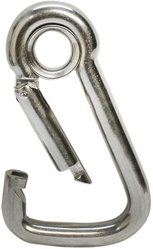 Miniatura 3 de Mosquetón marino con ojales de acero inoxidable de 3/8 pulgadas, capacidad de 400 libras