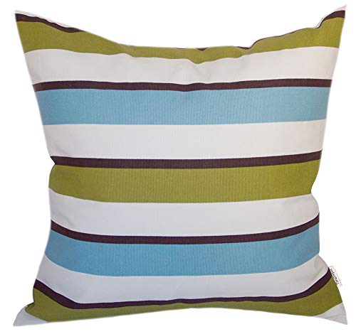 TangDepot Decorative Handmade Stripe Cotton Throw Pillow Cover, Pillow Sham, Euro sham, Indoor/Outdoor