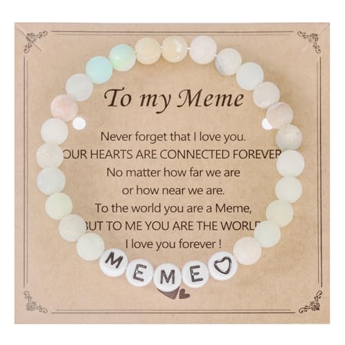HUTIMY Gifts for Meme Birthday Women Italian Cute Grandmother Mothers Day Bracelet Meme Jewelry