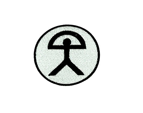 Patch Termoadesivo Ricamato 70x70 Mm: Logo Indalo Warrior Almeria Rainbow, Ricamo In Poliestere, Fatto In Francia - 4