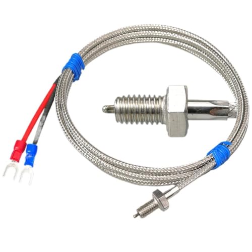 Sonda termopar tipo K con tornillo M6 y cable para alta temperatura de 1000 grados