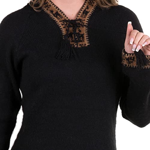 Gamboa Alpaca Sweaters Women Womens Alpaca Sweater Alpaca Sweater Wool Sweater Women Wool Sweater Black And Brown #TOP4