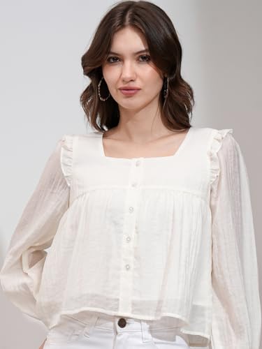 Image of Tokyo Talkies Women Viscose Blend Regular Fit Tops
